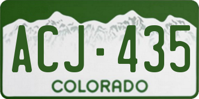 CO license plate ACJ435