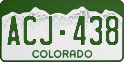 CO license plate ACJ438