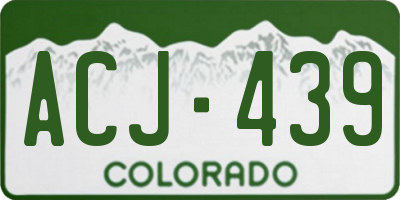 CO license plate ACJ439