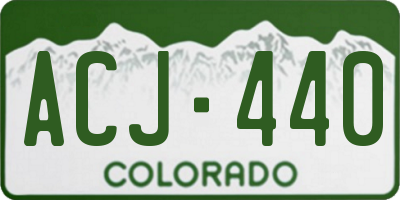 CO license plate ACJ440