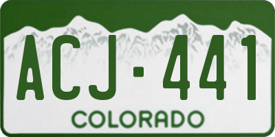 CO license plate ACJ441