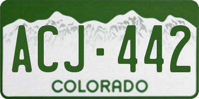 CO license plate ACJ442