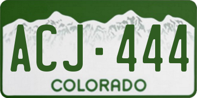 CO license plate ACJ444