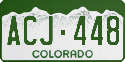 CO license plate ACJ448