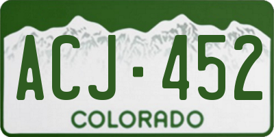 CO license plate ACJ452