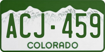CO license plate ACJ459