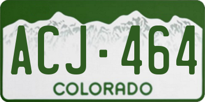 CO license plate ACJ464