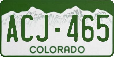 CO license plate ACJ465