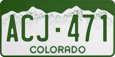 CO license plate ACJ471