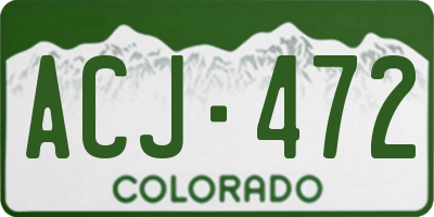 CO license plate ACJ472