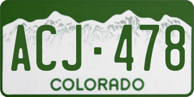 CO license plate ACJ478