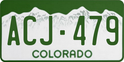 CO license plate ACJ479