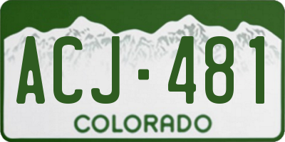 CO license plate ACJ481