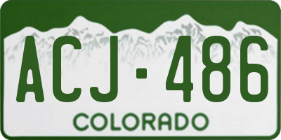 CO license plate ACJ486