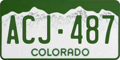 CO license plate ACJ487