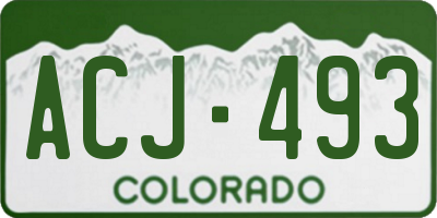 CO license plate ACJ493