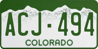 CO license plate ACJ494