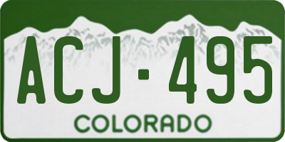 CO license plate ACJ495