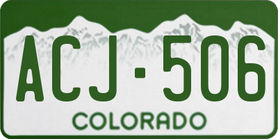 CO license plate ACJ506