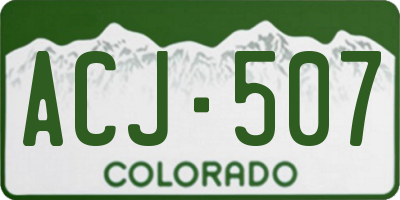 CO license plate ACJ507