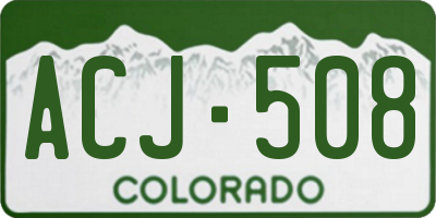 CO license plate ACJ508