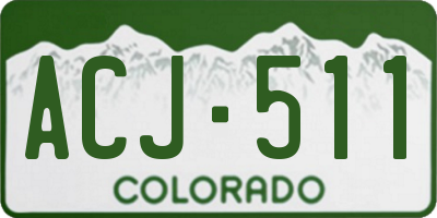 CO license plate ACJ511