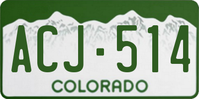 CO license plate ACJ514