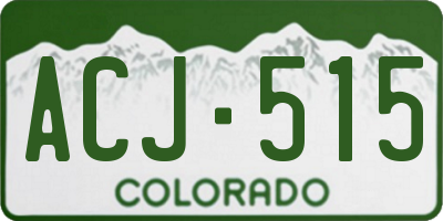 CO license plate ACJ515