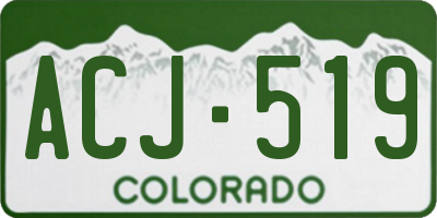 CO license plate ACJ519