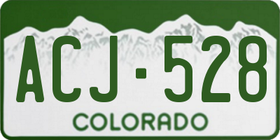 CO license plate ACJ528