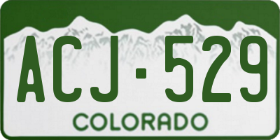 CO license plate ACJ529