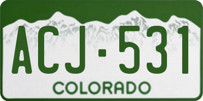 CO license plate ACJ531