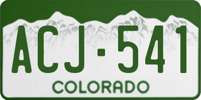 CO license plate ACJ541