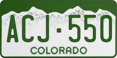 CO license plate ACJ550