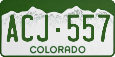 CO license plate ACJ557