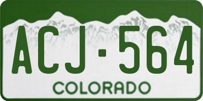 CO license plate ACJ564