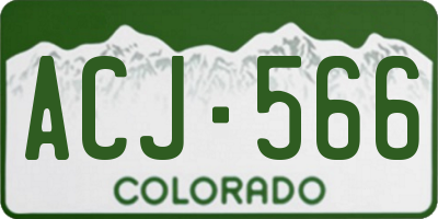 CO license plate ACJ566