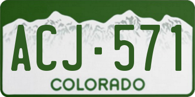 CO license plate ACJ571