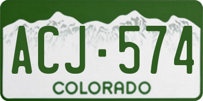 CO license plate ACJ574