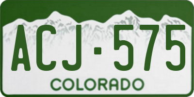 CO license plate ACJ575