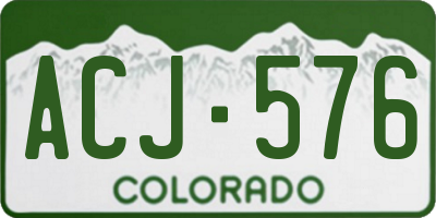 CO license plate ACJ576