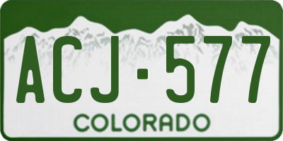 CO license plate ACJ577