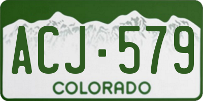 CO license plate ACJ579