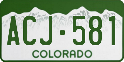 CO license plate ACJ581