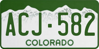 CO license plate ACJ582