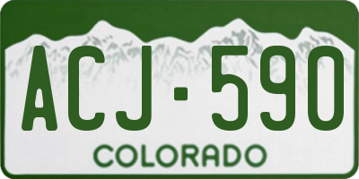 CO license plate ACJ590
