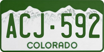 CO license plate ACJ592