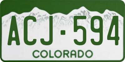 CO license plate ACJ594