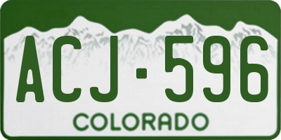CO license plate ACJ596