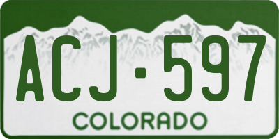 CO license plate ACJ597